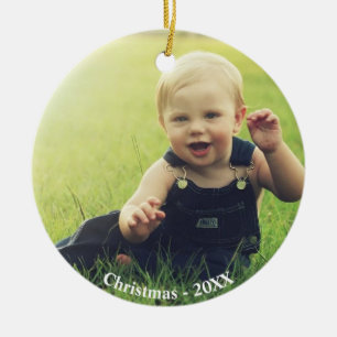 Aangepaste foto van jongen keramisch ornament