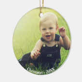Aangepaste foto van jongen keramisch ornament (Links)