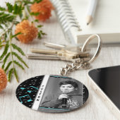 Aangepaste foto van Karaoke Music Note Singing Des Sleutelhanger (Zijkant)