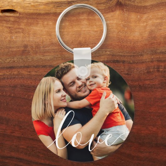 Aangepaste foto van legant Script Love Sleutelhanger (Achterkant)