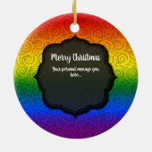 Aangepaste foto van LGBTQ Gay Rainbow Pride Flag C Keramisch Ornament (Achterkant)