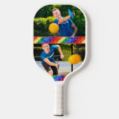 Aangepaste foto van LGBTQ-homepage regenboogvlag Pickleball Paddle (Achterkant)