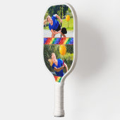 Aangepaste foto van LGBTQ-homepage regenboogvlag Pickleball Paddle (Links)