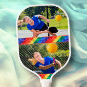 Aangepaste foto van LGBTQ-homepage regenboogvlag Pickleball Paddle
