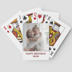 Aangepaste foto van mam Birthday-speelkaarten Pokerkaarten