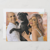 Aangepaste foto van mijn mensen die trouwen huisdi save the date (Achterkant)