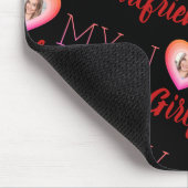 Aangepaste foto van mijn Vriendin Black Mousepad Muismat (Hoek)
