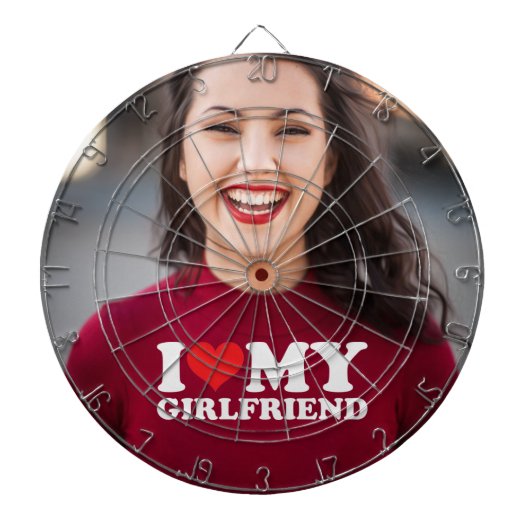 Aangepaste foto van mijn Vriendin Dartbord (Voorkant)