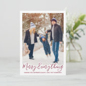 Aangepaste foto van Modern Family met vrolijke gro Feestdagenkaart (Staand voorkant)