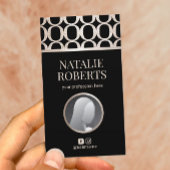 Aangepaste foto van modern Gold Geometric Pattern Visitekaartje