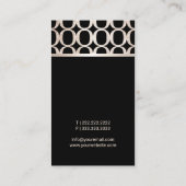 Aangepaste foto van modern Gold Geometric Pattern Visitekaartje (Achterkant)
