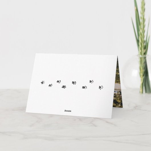 Aangepaste foto van modern Gold Pet Wedding Bedankkaart (Achterkant)