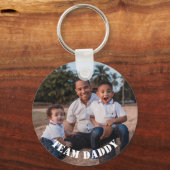 Aangepaste foto van modern team pappa sleutelhanger (Voorkant)