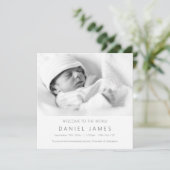 Aangepaste foto van moderne Baby Kaart (Staand voorkant)