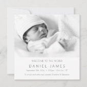 Aangepaste foto van moderne Baby Kaart (Voorkant)