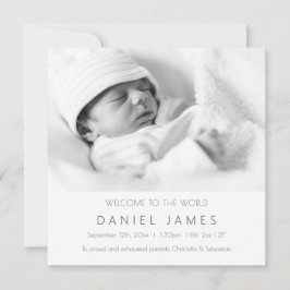 Aangepaste foto van moderne Baby Kaart