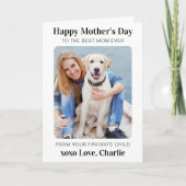 Aangepaste foto van moderne Dog mam Aangepast pakk Feestdagen Kaart (Voorkant)