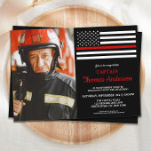 Aangepaste foto van moderne Firefighter Retirement Kaart