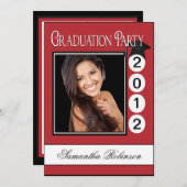 Aangepaste foto van moderne Fun Graduation Party Kaart (Voorkant / Achterkant)