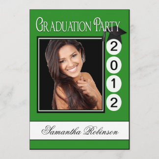 Aangepaste foto van moderne Fun Graduation Party Kaart