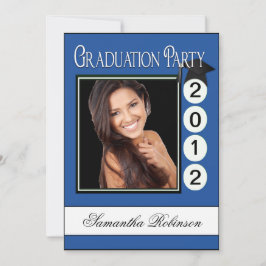 Aangepaste foto van moderne Fun Graduation Party Kaart