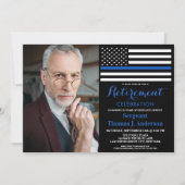 Aangepaste foto van moderne politie-pensionering kaart (Voorkant)