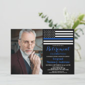 Aangepaste foto van moderne politie-pensionering kaart (Staand voorkant)