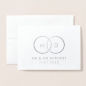 Aangepaste foto van moderne Rings Gay Weddenschap Folie Kaarten (Voorkant met envelop)