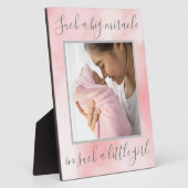 Aangepaste foto van nieuw geboren baby-meisje fotoplaat (Zijkant)