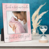 Aangepaste foto van nieuw geboren baby-meisje fotoplaat (Zijkant)