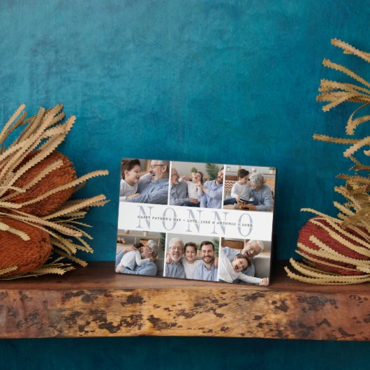 Aangepaste foto van Nonno Grandchildren Fotoplaat (Zijkant)