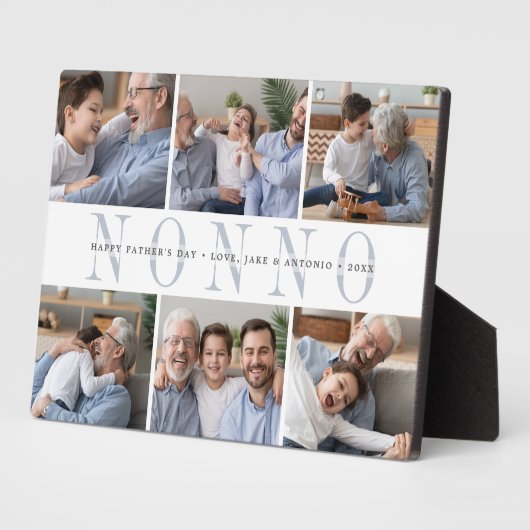 Aangepaste foto van Nonno Grandchildren Fotoplaat (Zijkant)