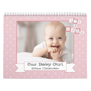 Aangepaste foto van ons babymeisje kalender