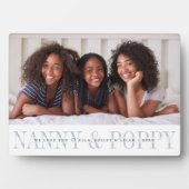 Aangepaste foto van oppas- en poppengrootouders fotoplaat (voorkant)