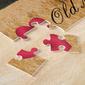 Aangepaste foto van oude dennenmottenhuis legpuzzel (Zijkant)