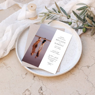 Aangepaste foto van paar | Moderne briefingweddens Kaart