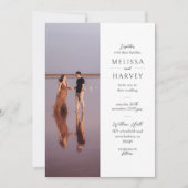 Aangepaste foto van paar | Moderne briefingweddens Kaart (Voorkant)