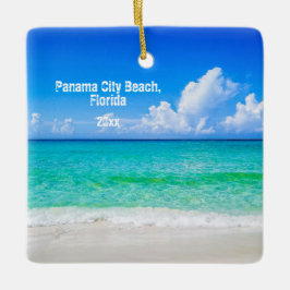 Aangepaste foto van Panama City Beach Shoreline Keramisch Ornament