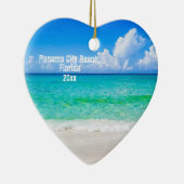 Aangepaste foto van Panama City Beach Shoreline Keramisch Ornament (Rechts)