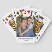 Aangepaste foto van Pap Birthday-speelkaarten Pokerkaarten (Achterkant)