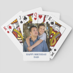 Aangepaste foto van Pap Birthday-speelkaarten Pokerkaarten