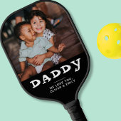 Aangepaste foto van papa Black Pickleball Paddle