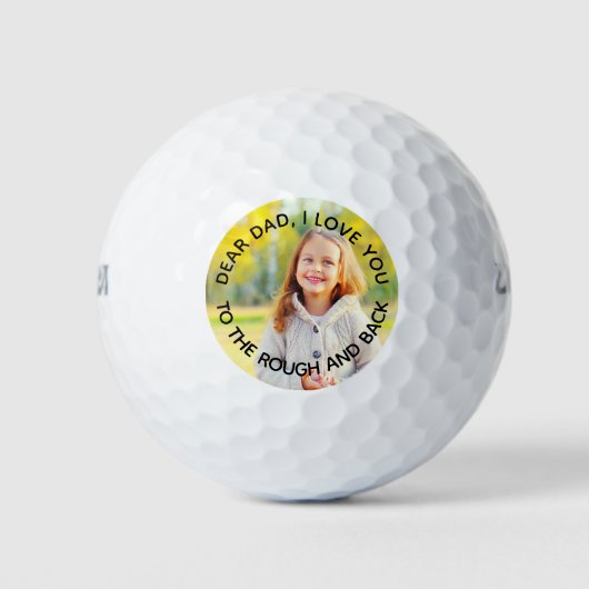 Aangepaste foto van papa Ik hou van je, ruw en ter Golfballen (Voorkant)