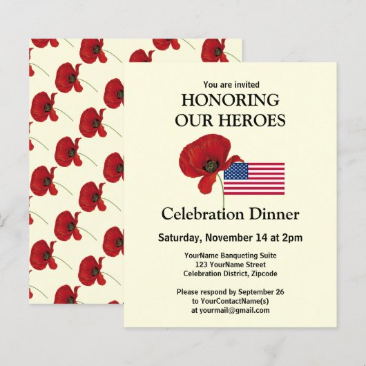 Aangepaste foto van patriottische Amerikaanse vete (Voorkant / Achterkant)