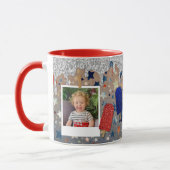 Aangepaste foto van patriottische sterren rood, wi mok (Links)