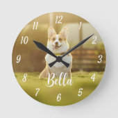 Aangepaste foto van Pet Aangepast Ronde Klok (Voorkant)