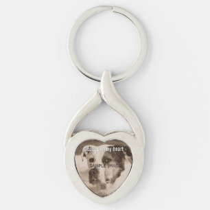 Aangepaste foto van Pet Altijd in mijn hart Sleutelhanger
