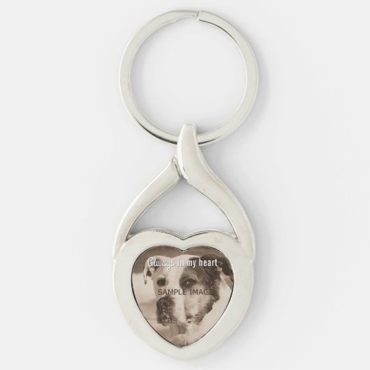 Aangepaste foto van Pet Altijd in mijn hart Sleutelhanger (Voorkant)