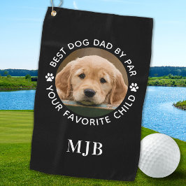 Aangepaste foto van Pet Dog Aangepast Monogram op  Golfhanddoek
