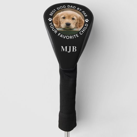 Aangepaste foto van Pet Dog Aangepast Monogram op  Golfheadcover (Voorkant)